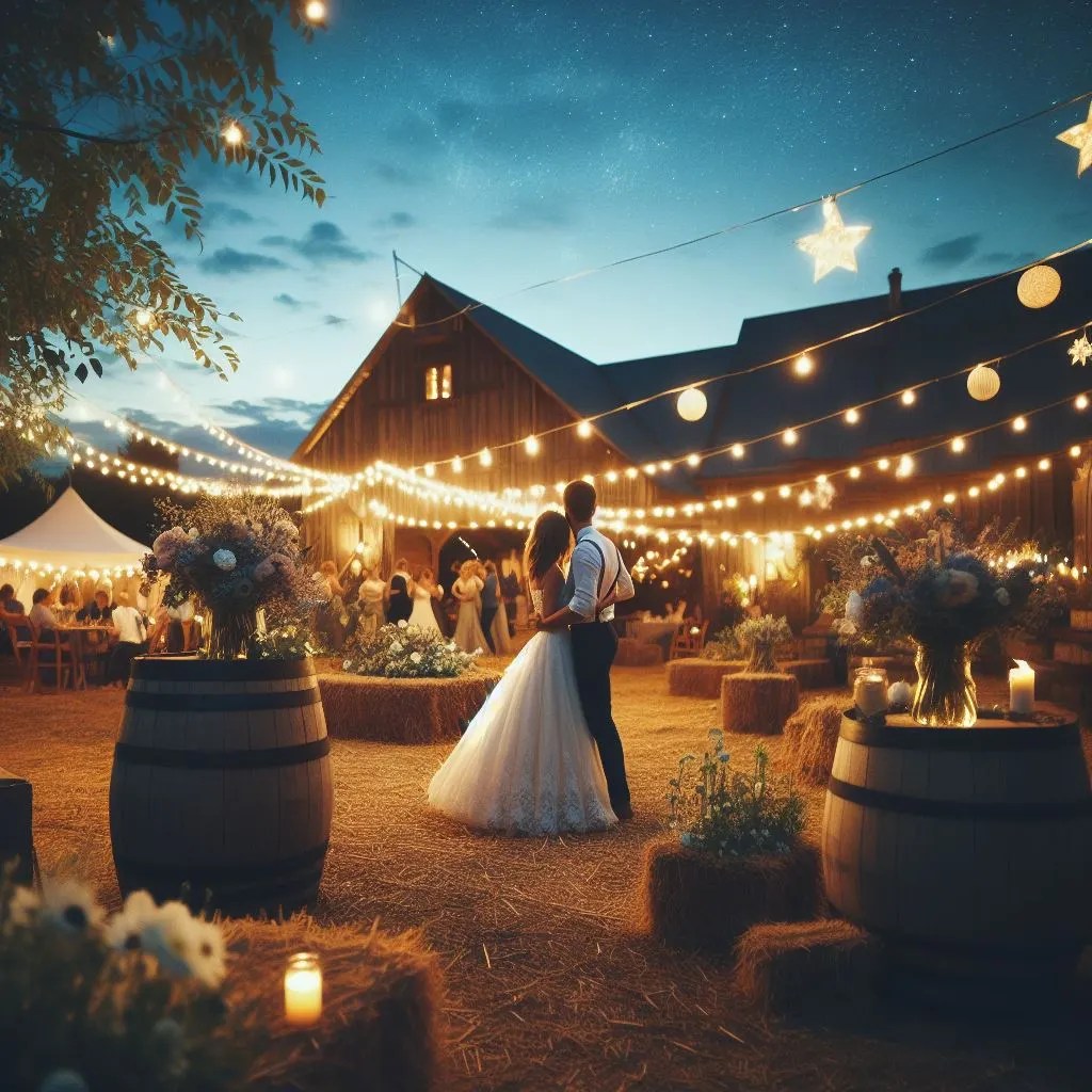 soirée de mariage thème champêtre.
